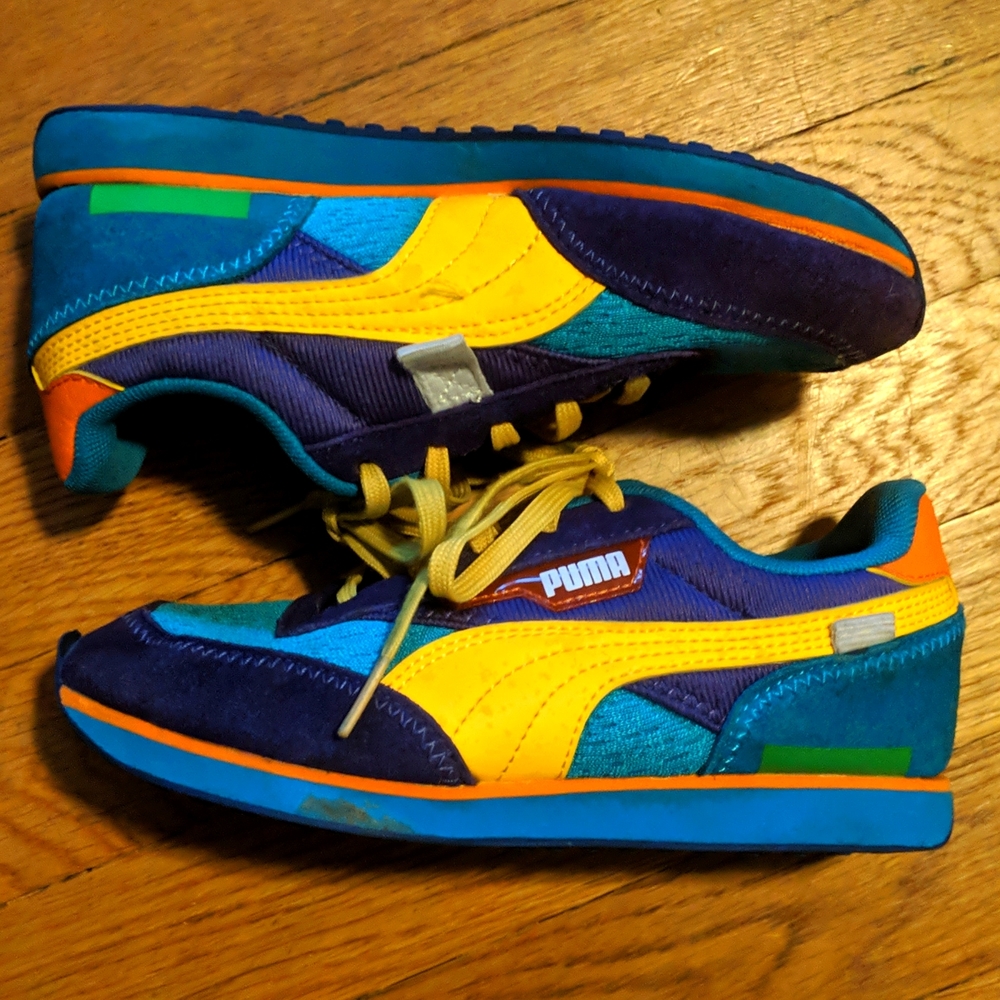 Puma Kids Sneakers - Blue, Yellow, Orange